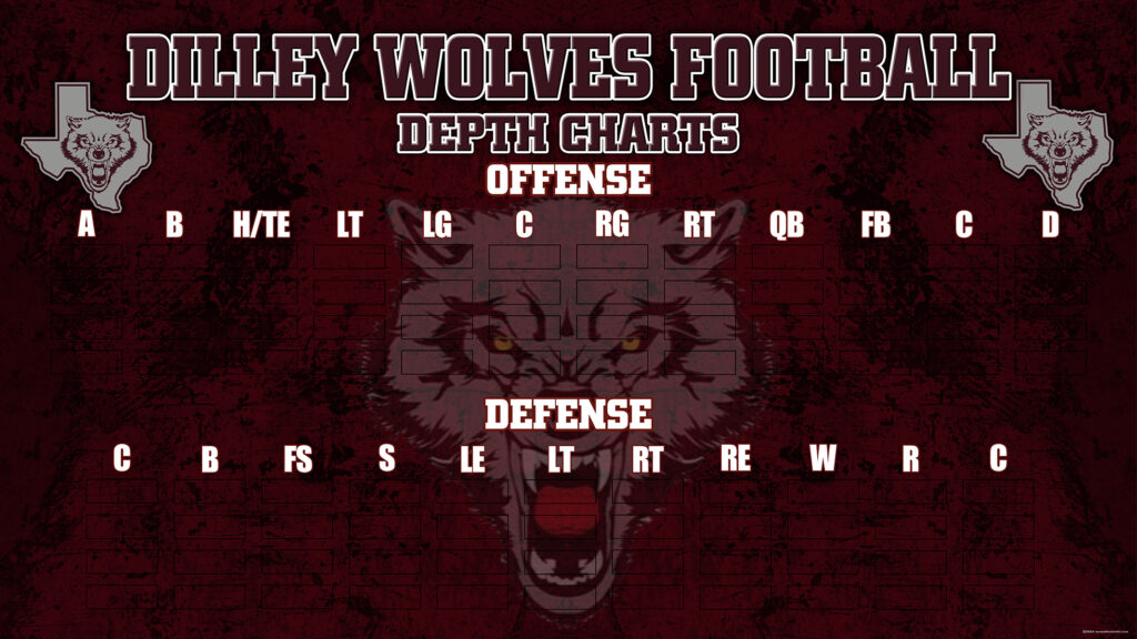 dilley fb 2024 depth chart board 27x48 approved