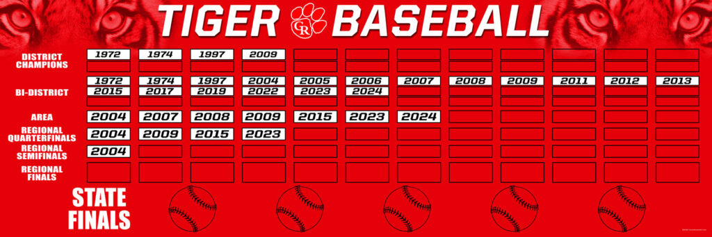 glen rose baseball championship board 4x12