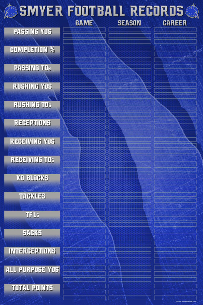 smyer fb record board 6x4